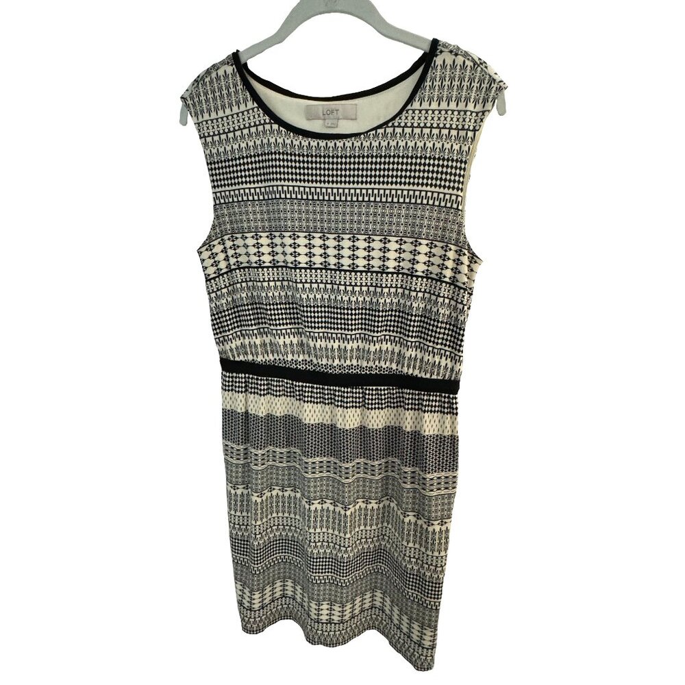 Ann Taylor LOFT Sleeveless Striped Dress Size M EUC